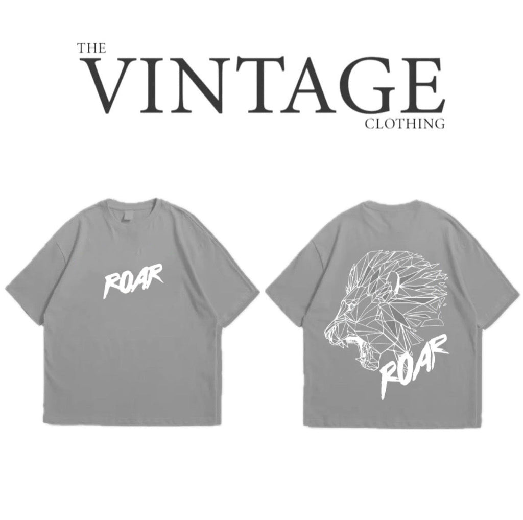 Roar Oversized Dropshoulder Tee - DTF Printed Tshirt for Men and Women