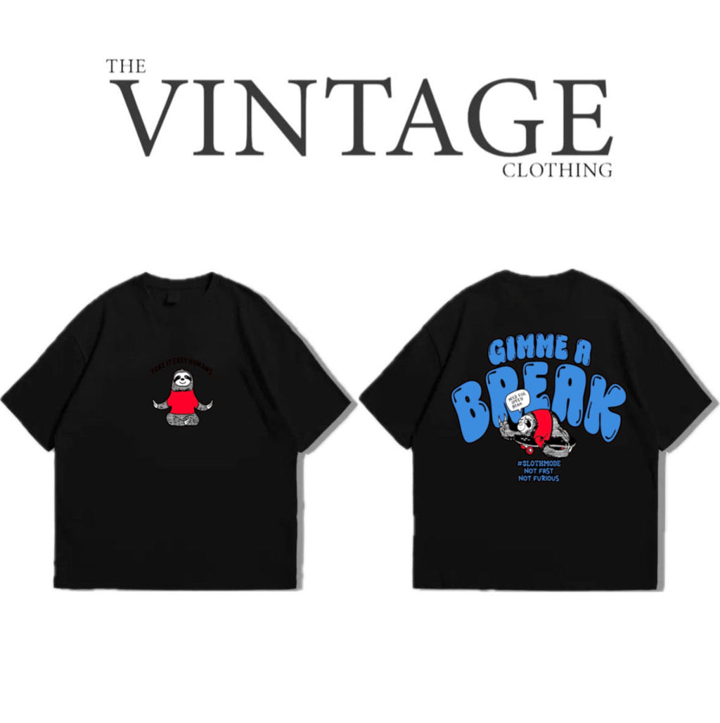 Gimme a Break Oversized Dropshoulder Tee - DTF Printed Tshirt for Men and Women