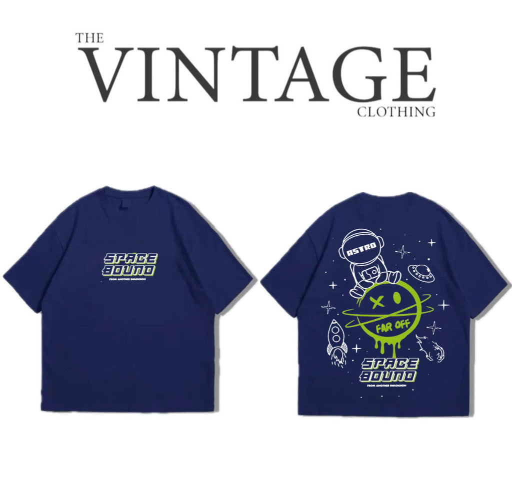 Space Bound Oversized Dropshoulder Tee - DTF Printed Tshirt for Men and Women