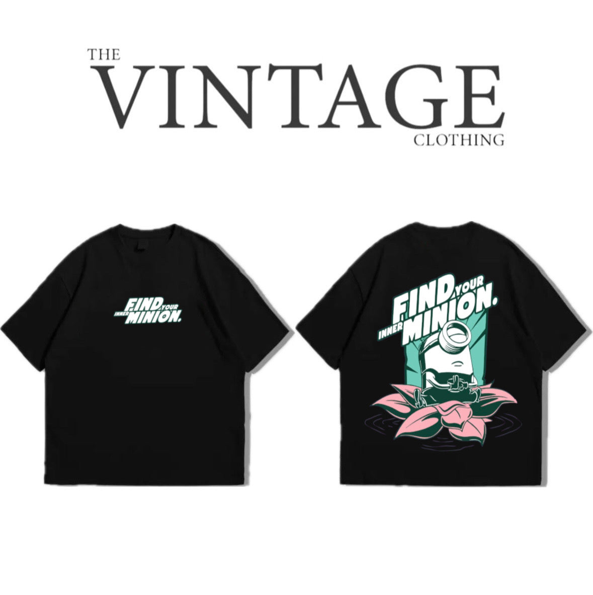 Find a Minion Oversized Dropshoulder Tee - DTF Printed Tshirt for Men and Women