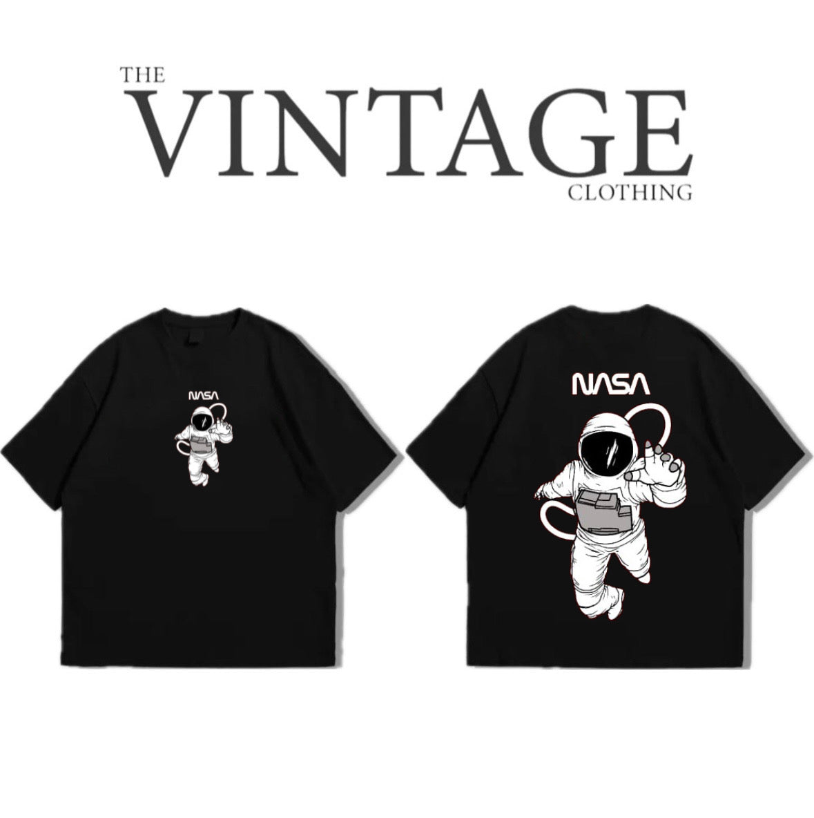 Nasa Oversized Dropshoulder Tee - DTF Printed Tshirt for Men and Women