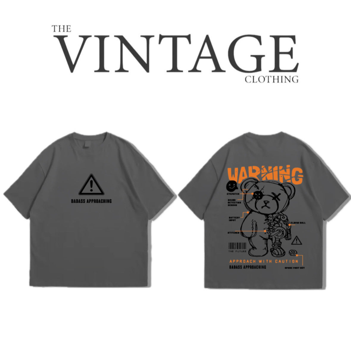 Warning Oversized Dropshoulder Tee - DTF Printed Tshirt for Men and Women