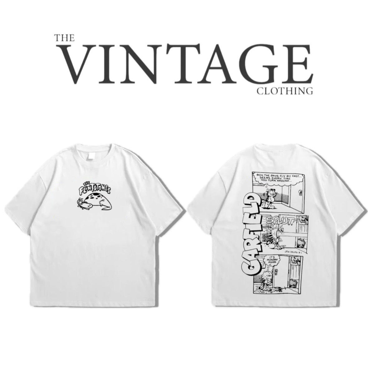 Garfield Oversized Dropshoulder Tee - DTF Printed Tshirt for Men and Women