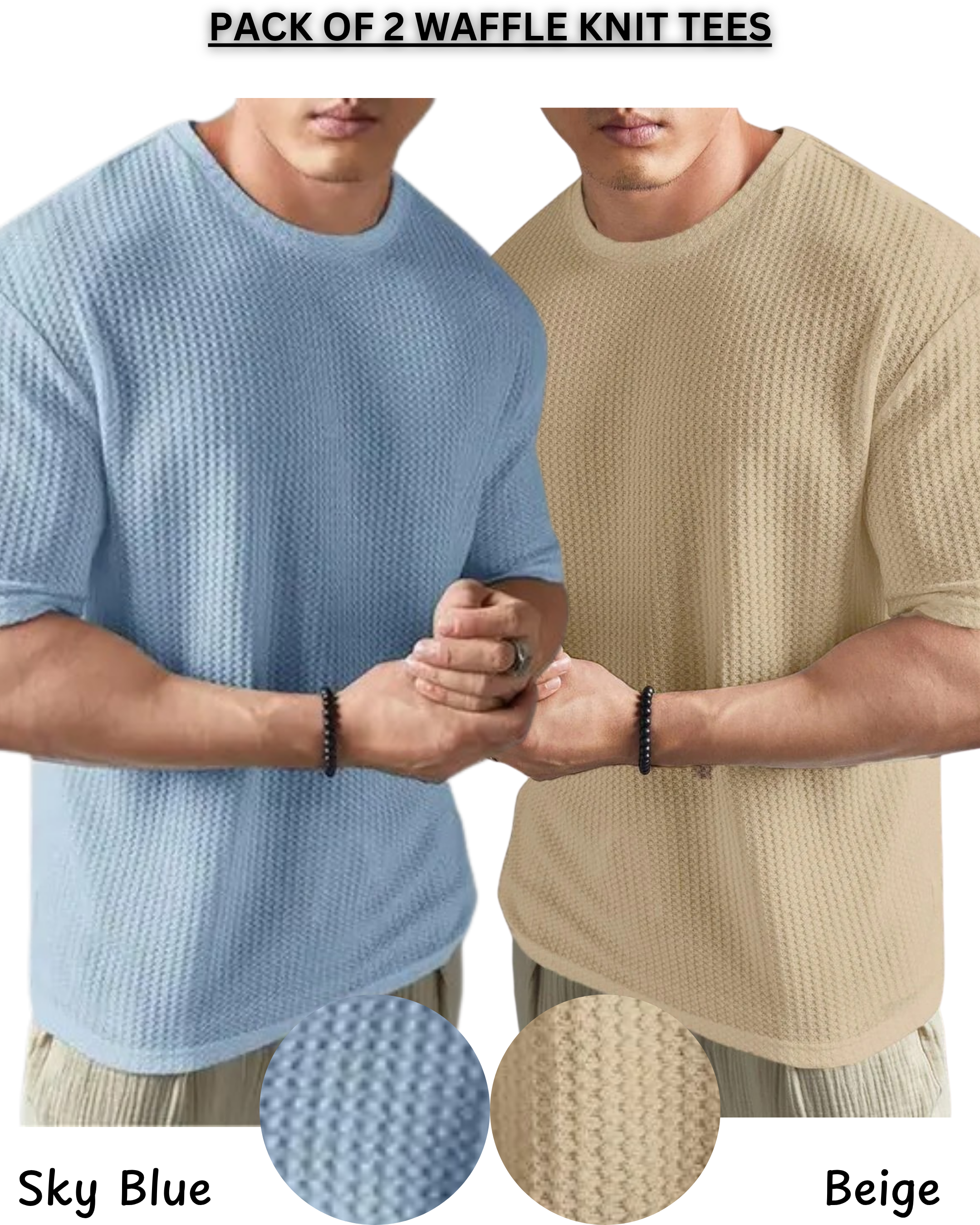 Pack of 2 – Waffle Knit Tees