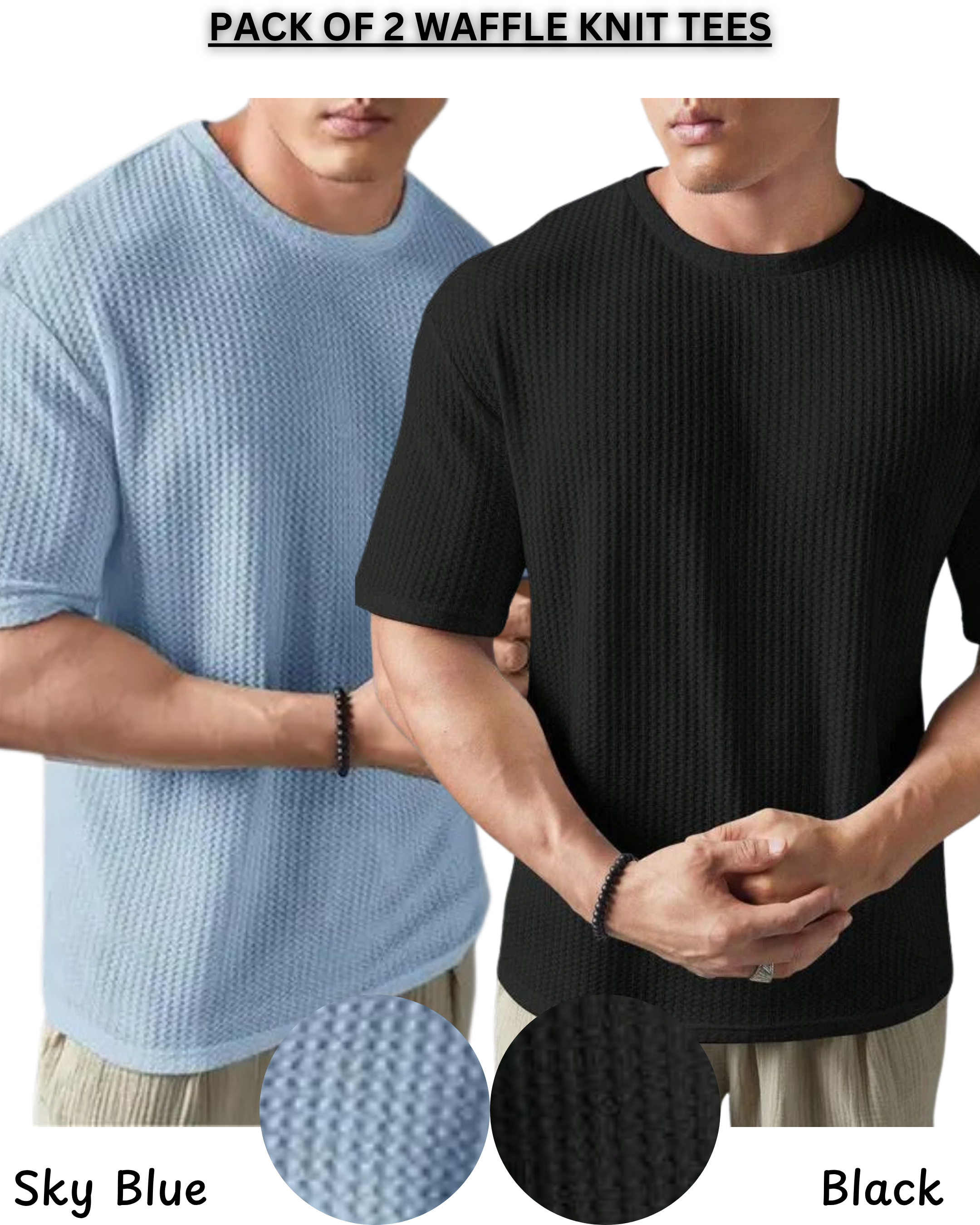 Pack of 2 – Waffle Knit Tees