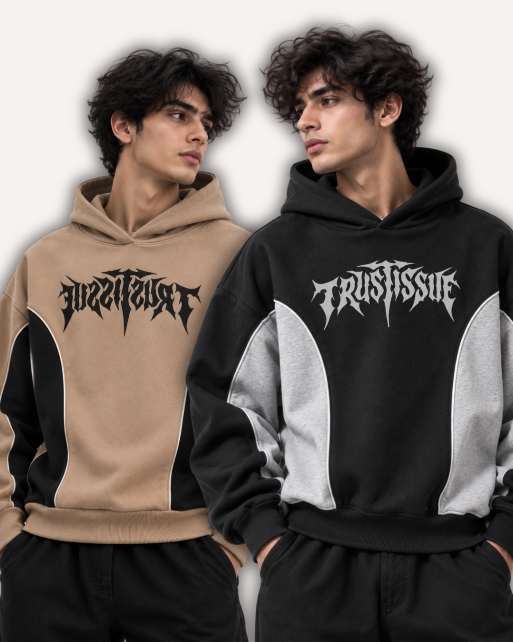 Pack of 2 Oversized Streetwear Graphic Hoodies