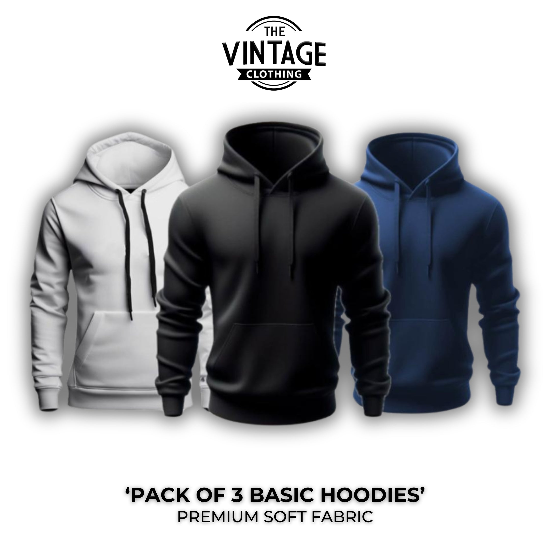 Pack of 3 Basic Hoodies