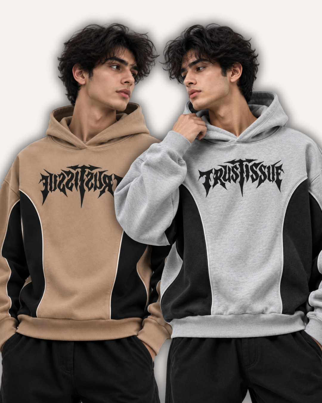 Pack of 2 Oversized Streetwear Graphic Hoodies