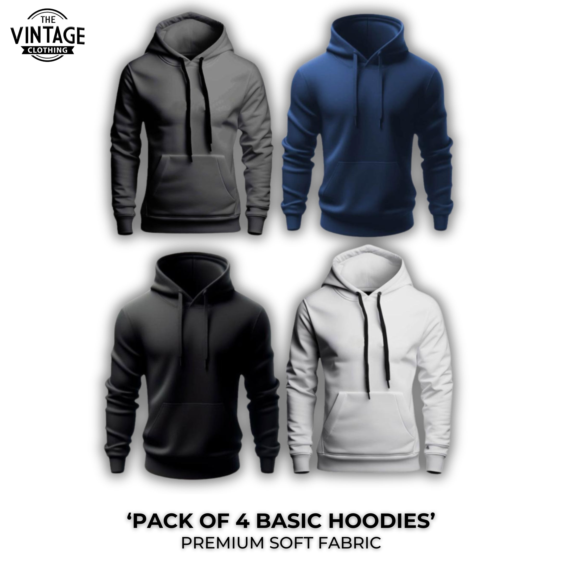 Pack of 4 Basic Hoodies