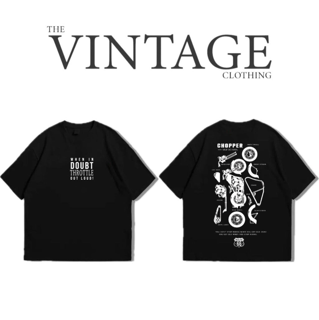 Chopper Oversized Dropshoulder Tee - DTF Printed Tshirt for Men and Women