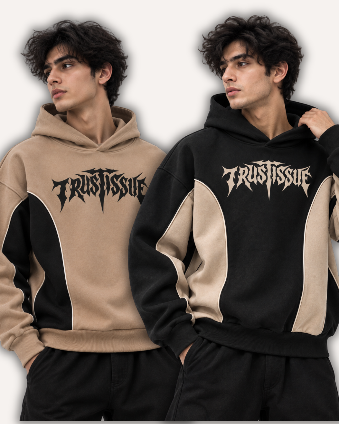 Pack of 2 Oversized Streetwear Graphic Hoodies