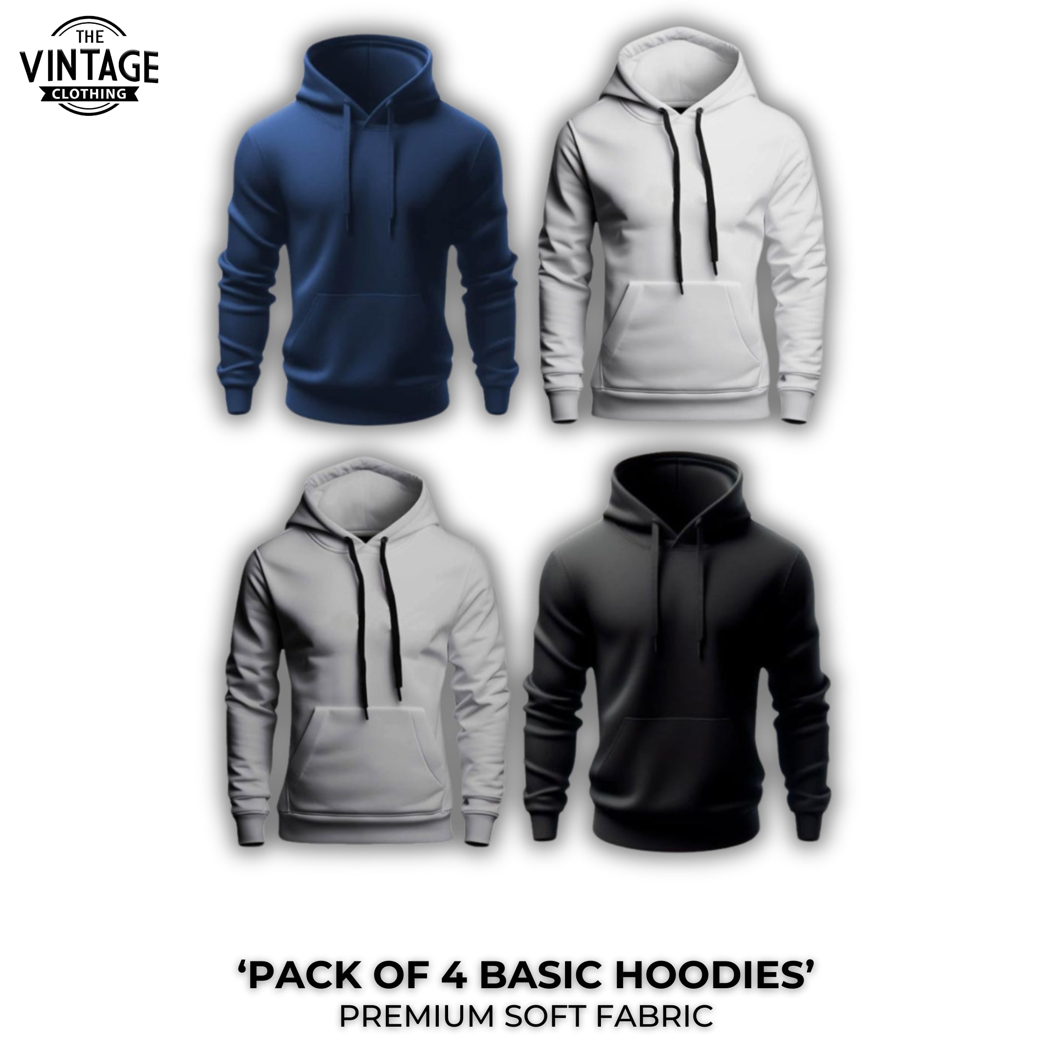 Pack of 4 Basic Hoodies