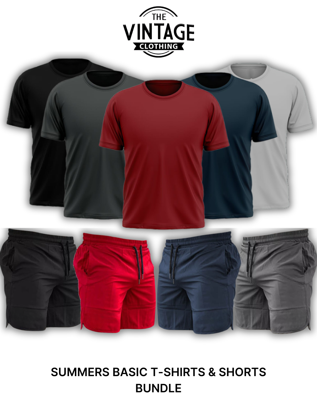 Pack of 9 Deal (5 Printed T-shirts & 4 Shorts)