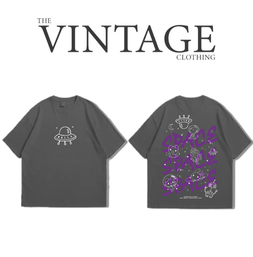 Spaces Oversized Dropshoulder Tee - DTF Printed Tshirt for Men and Women