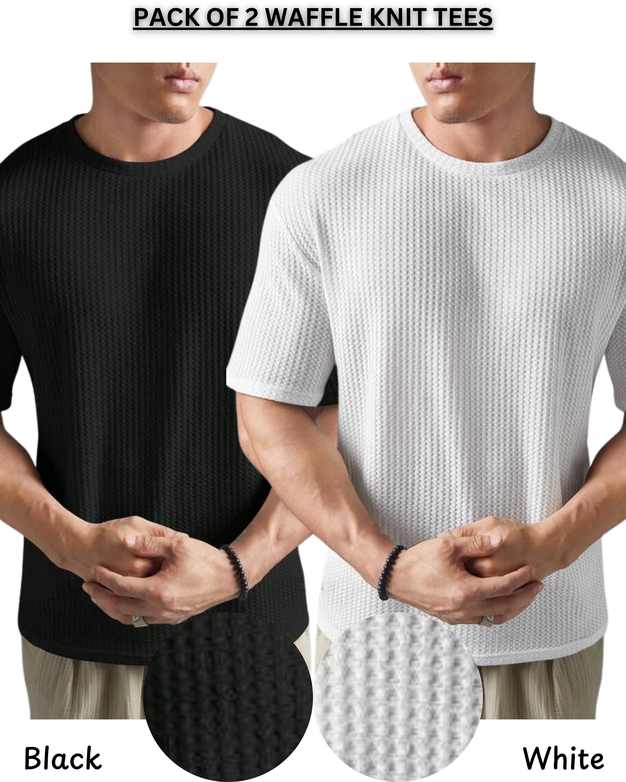 Pack of 2 – Waffle Knit Tees