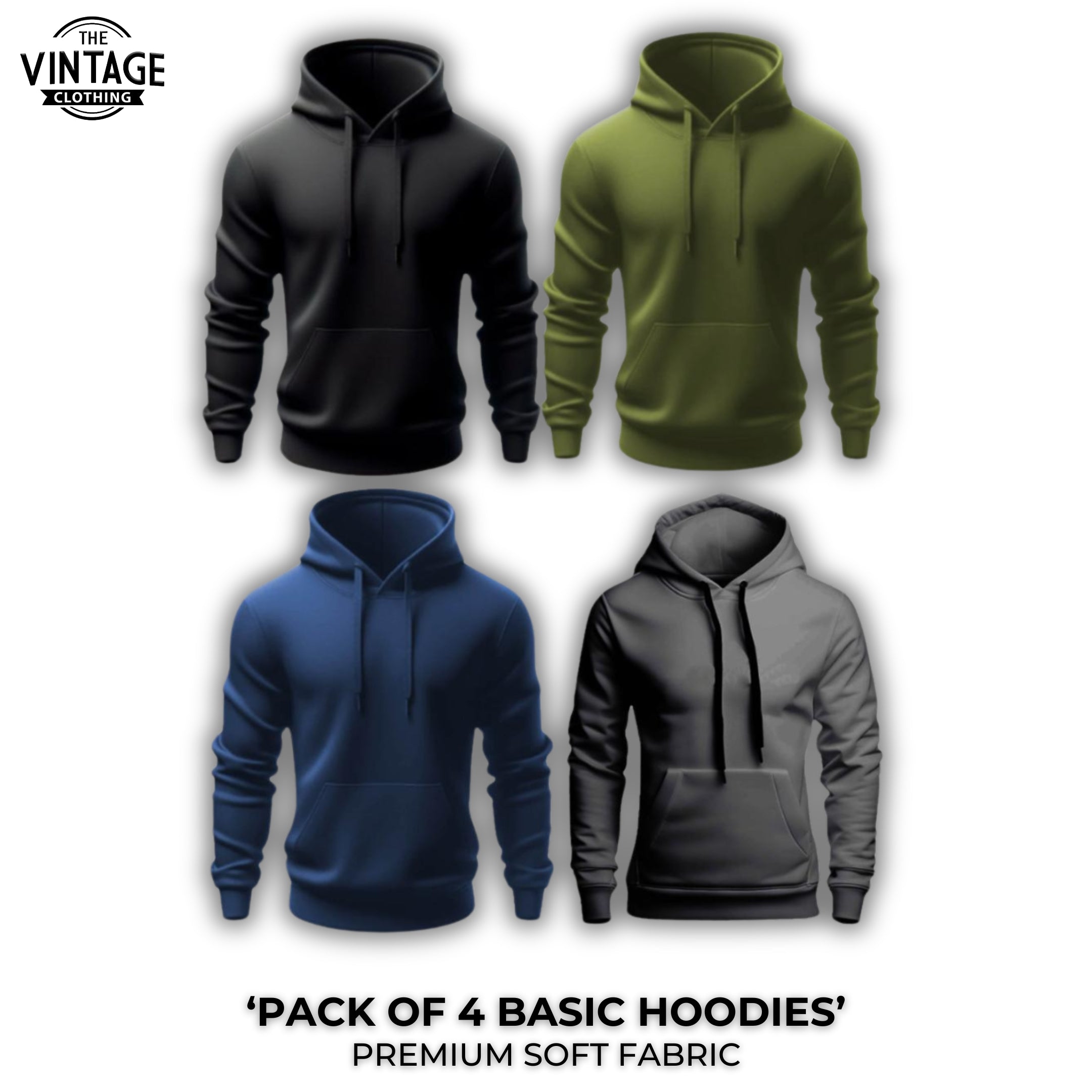 Pack of 4 Basic Hoodies
