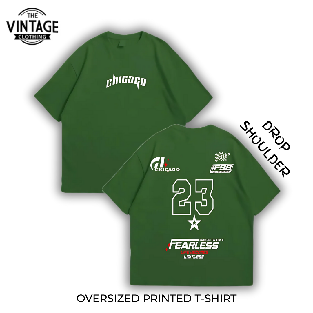 Fearless Oversized Dropshoulder Tee - DTF Printed Tshirt for Men and Women