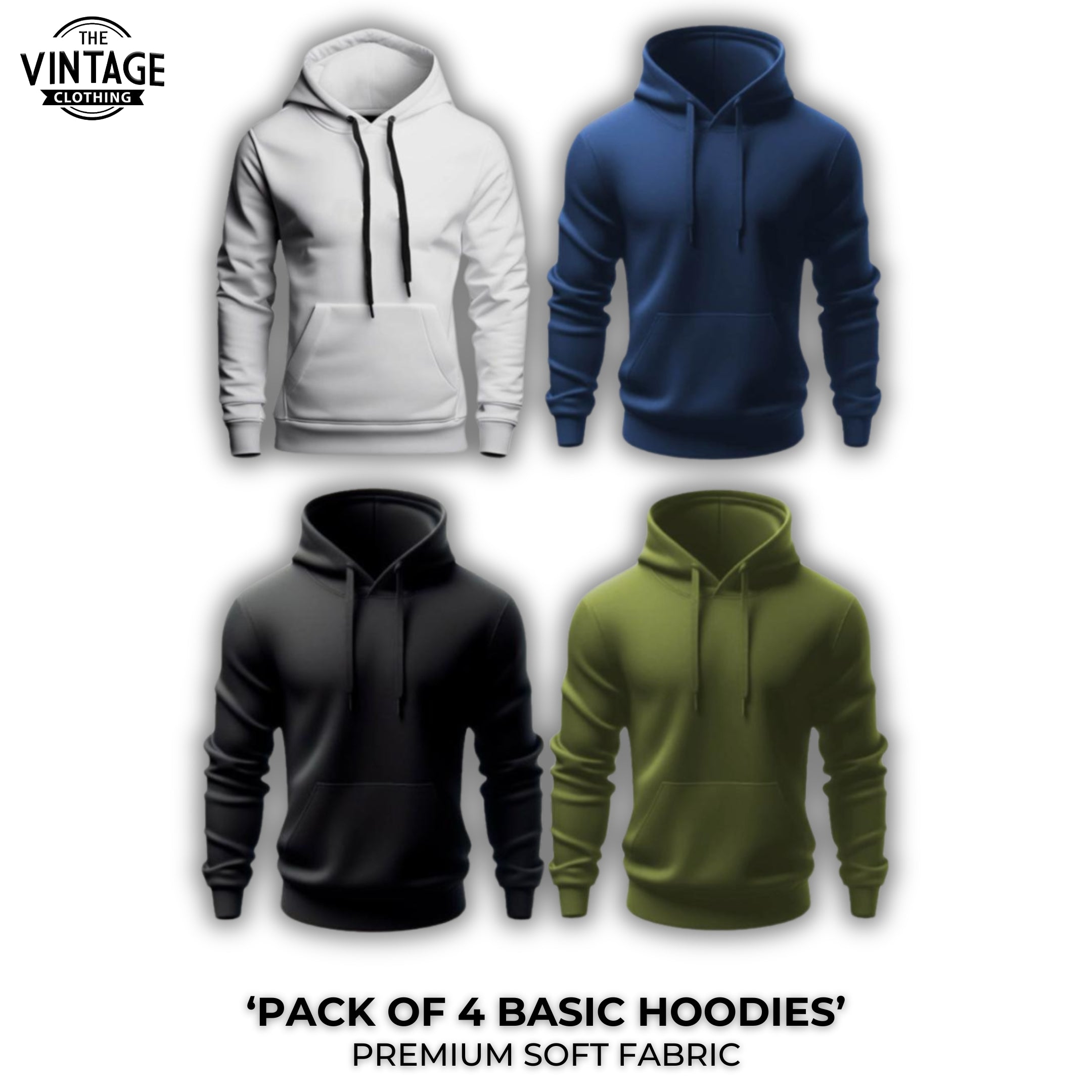 Pack of 4 Basic Hoodies