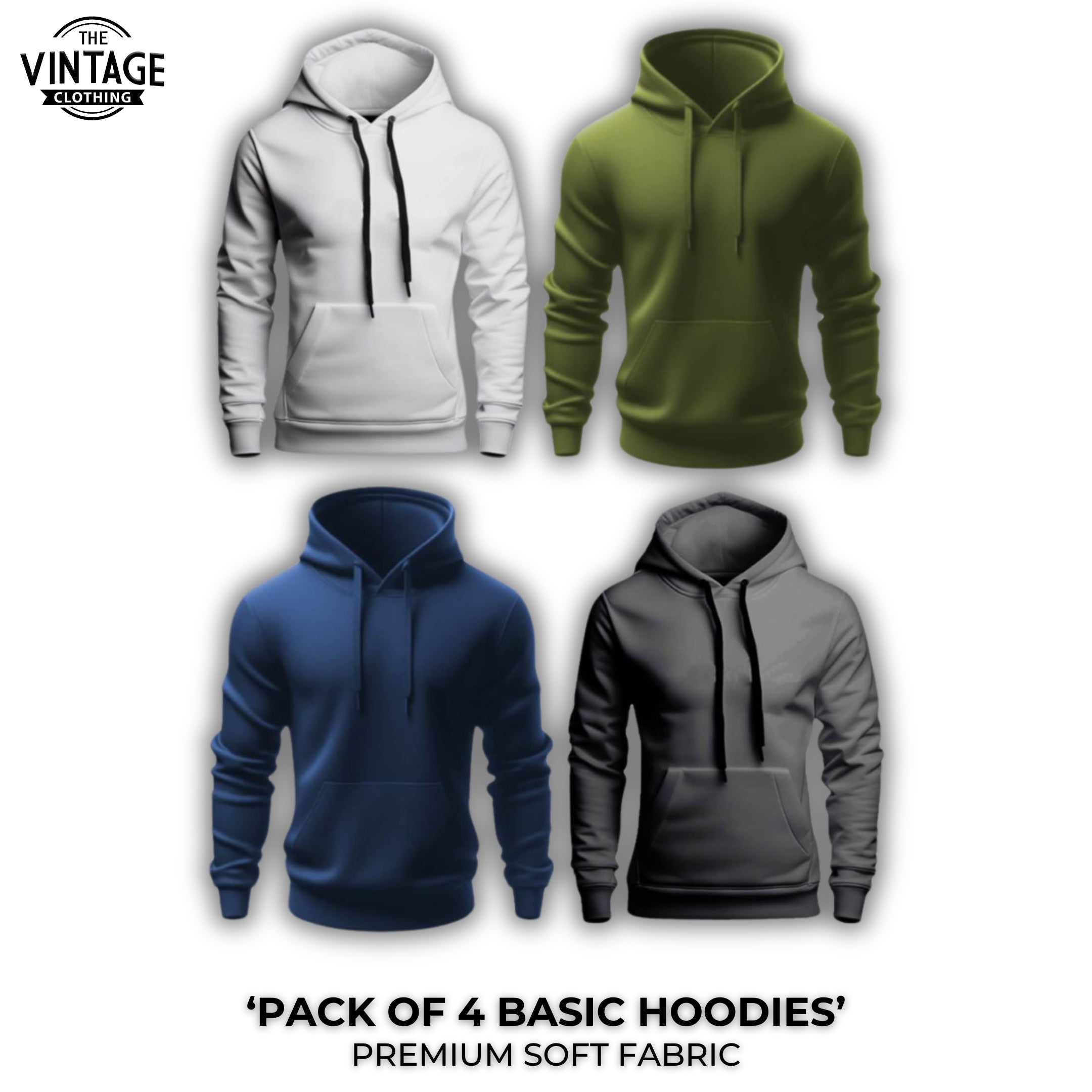 Pack of 4 Basic Hoodies