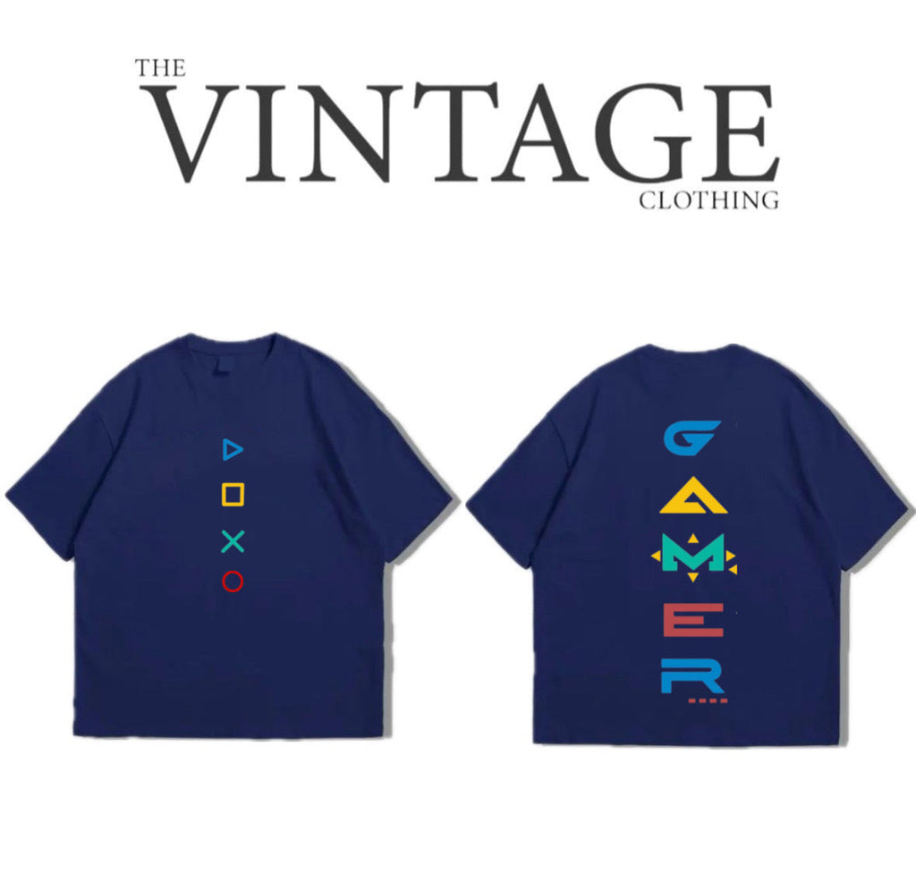 Gamer Oversized Dropshoulder Tee - DTF Printed Tshirt for Men and Women