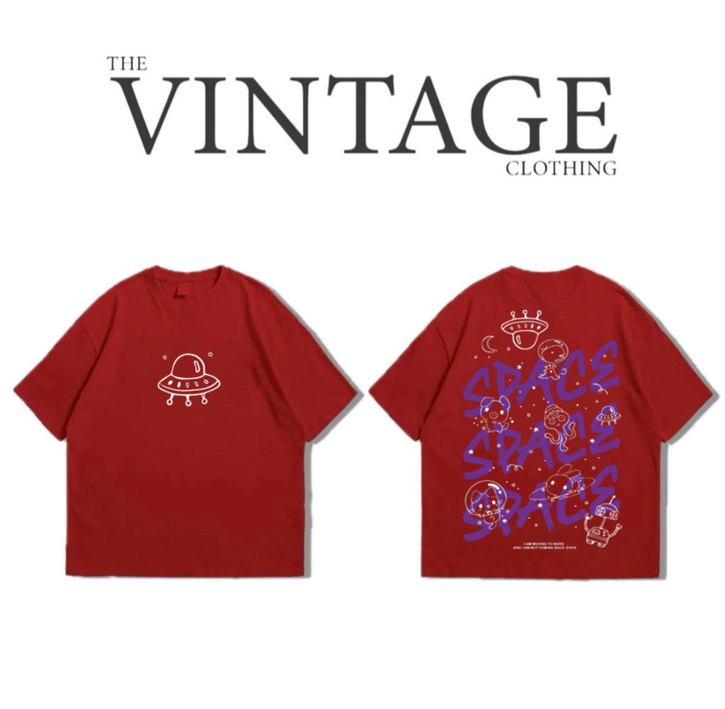 Spaces Oversized Dropshoulder Tee - DTF Printed Tshirt for Men and Women