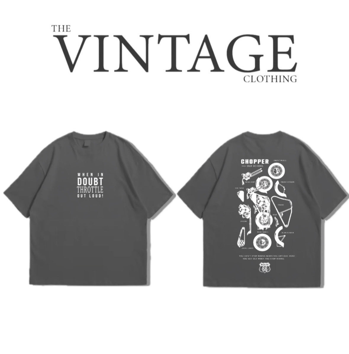 Chopper Oversized Dropshoulder Tee - DTF Printed Tshirt for Men and Women