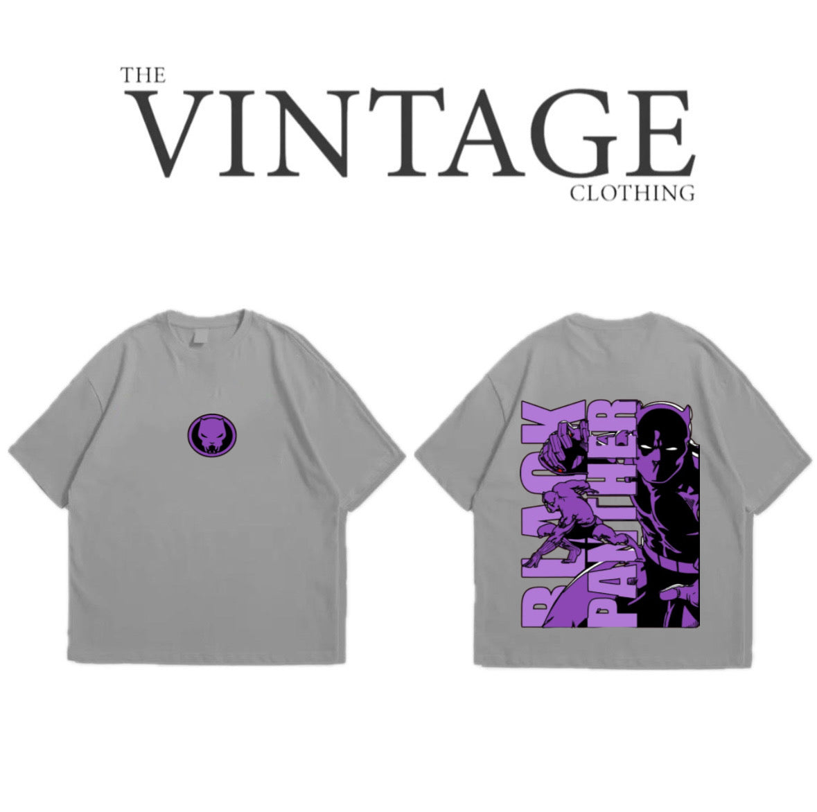 Black Panther Oversized Dropshoulder Tee - DTF Printed Tshirt For Men and Women