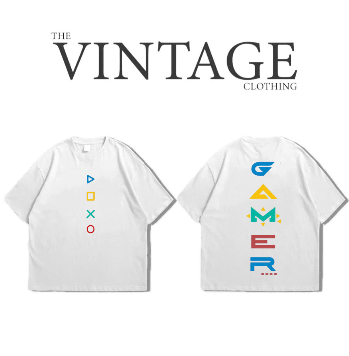 Gamer Oversized Dropshoulder Tee - DTF Printed Tshirt for Men and Women