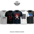 Pack of 5 Printed T-Shirt