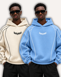 Pack of 2 Piped Oversized Drop Shoulder Hoodies