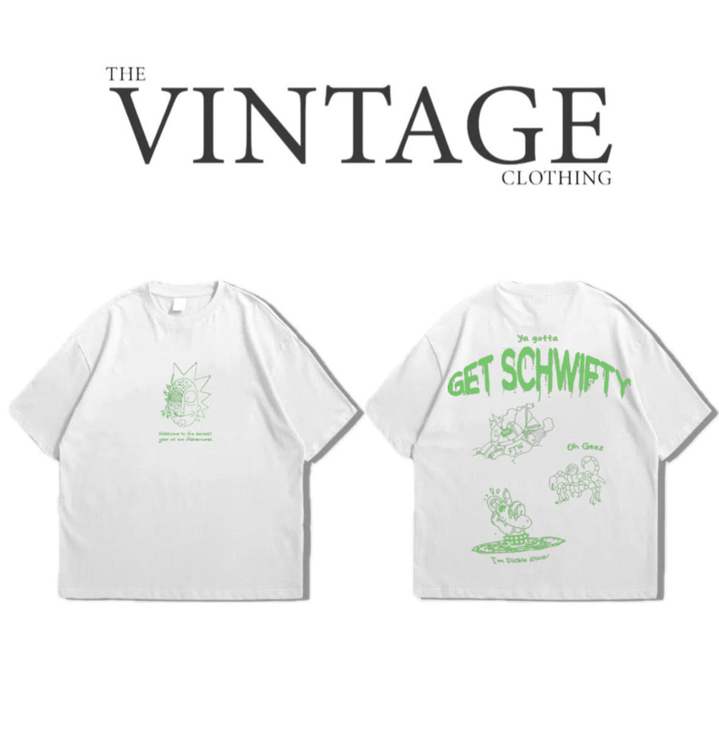 Get Schwfty Oversized Dropshoulder Tee - DTF Printed Tshirt for Men and Women