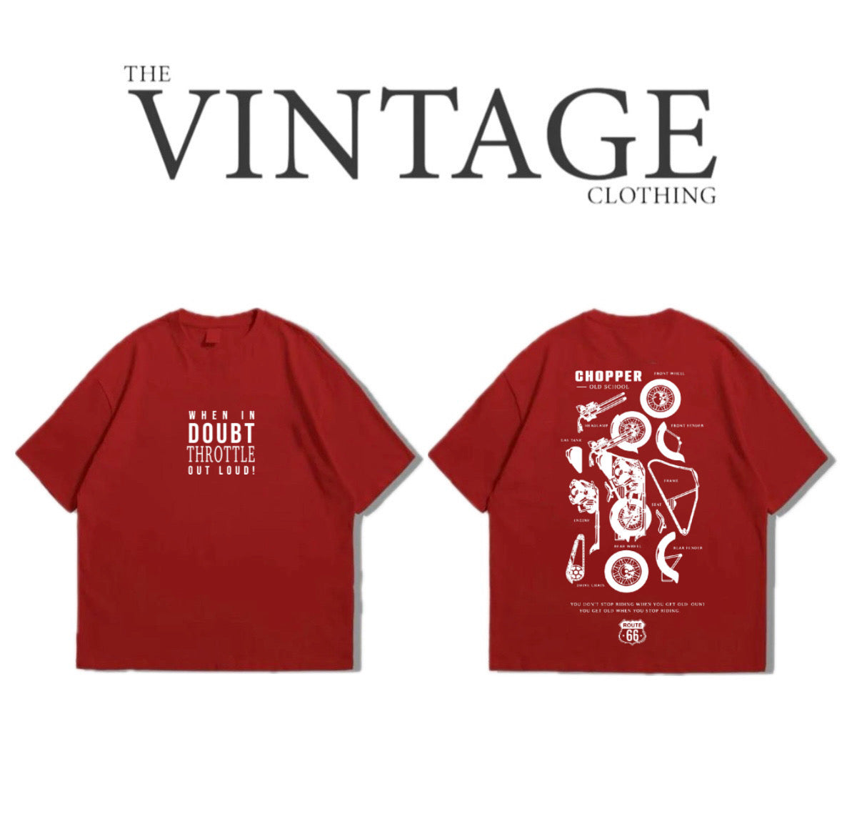 Chopper Oversized Dropshoulder Tee - DTF Printed Tshirt for Men and Women