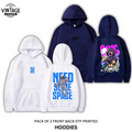 Pack of 2 DTF Printed Hoodies