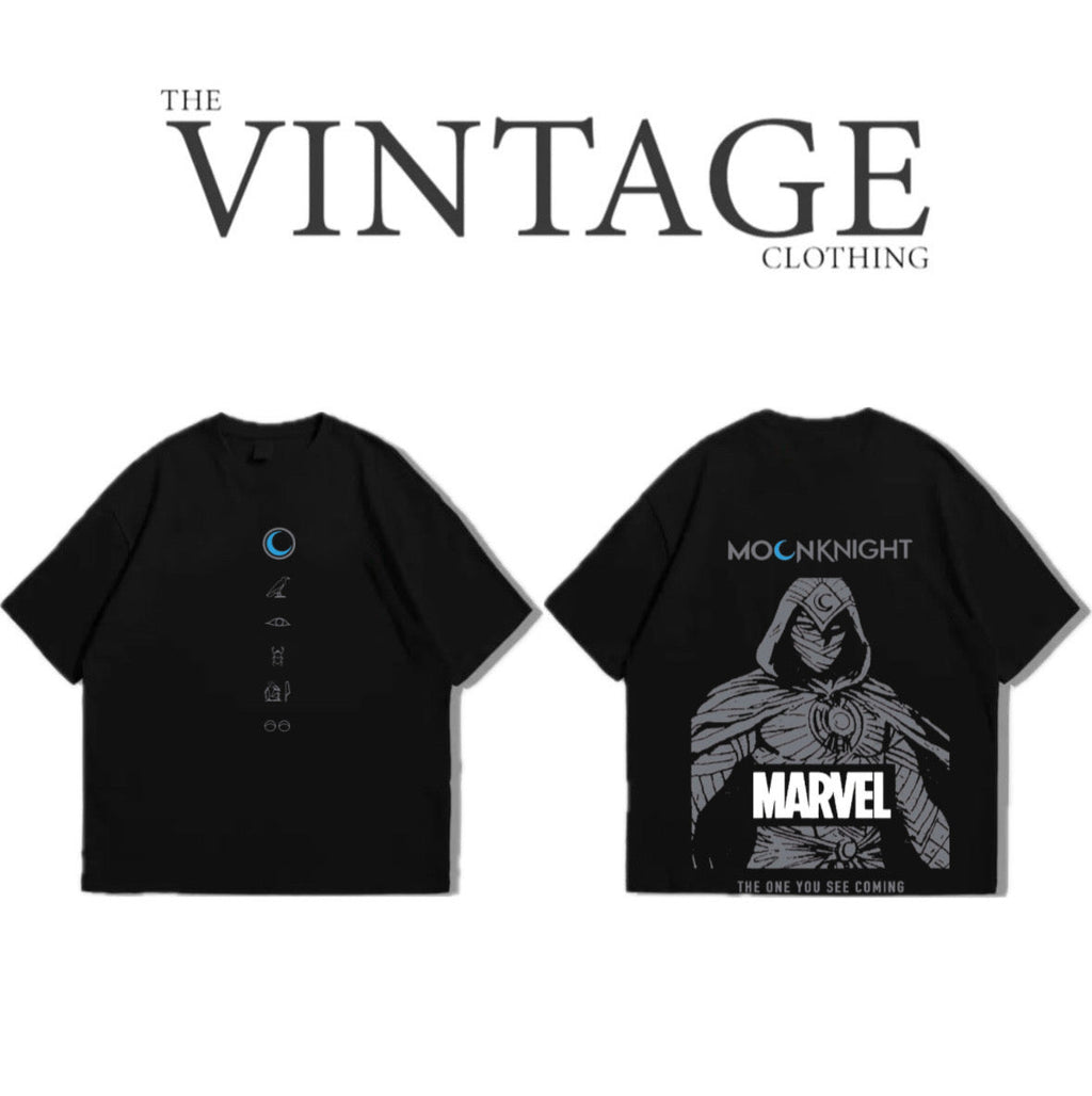 Moonlight Oversized Dropshoulder Tee - DTF Printed Tshirt for Men and Women