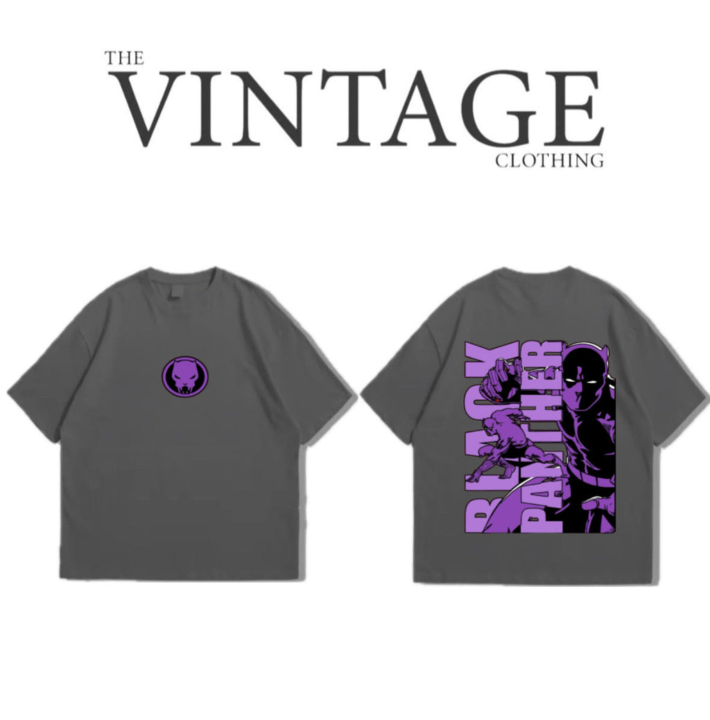 Black Panther Oversized Dropshoulder Tee - DTF Printed Tshirt For Men and Women