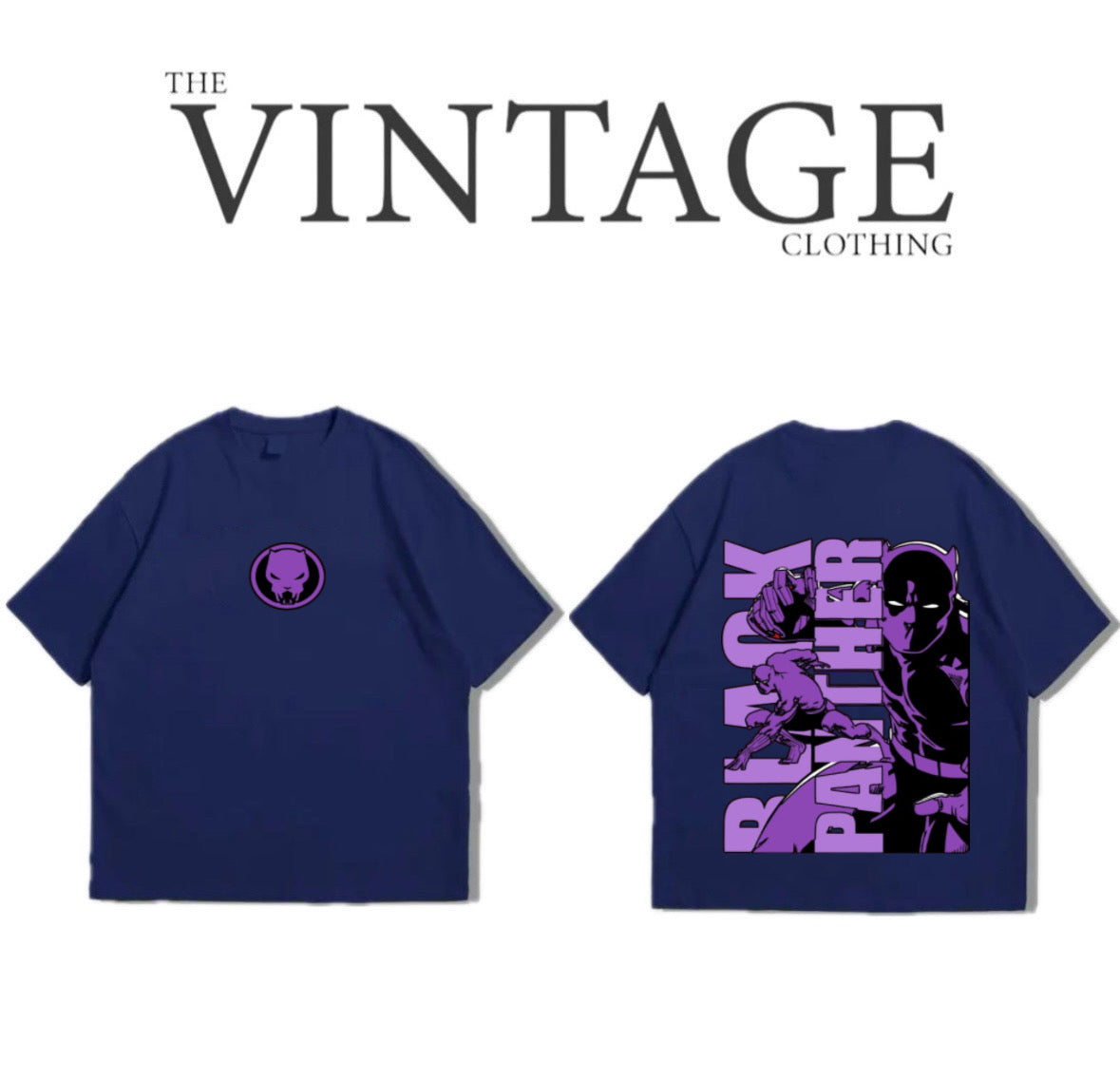 Black Panther Oversized Dropshoulder Tee - DTF Printed Tshirt For Men and Women