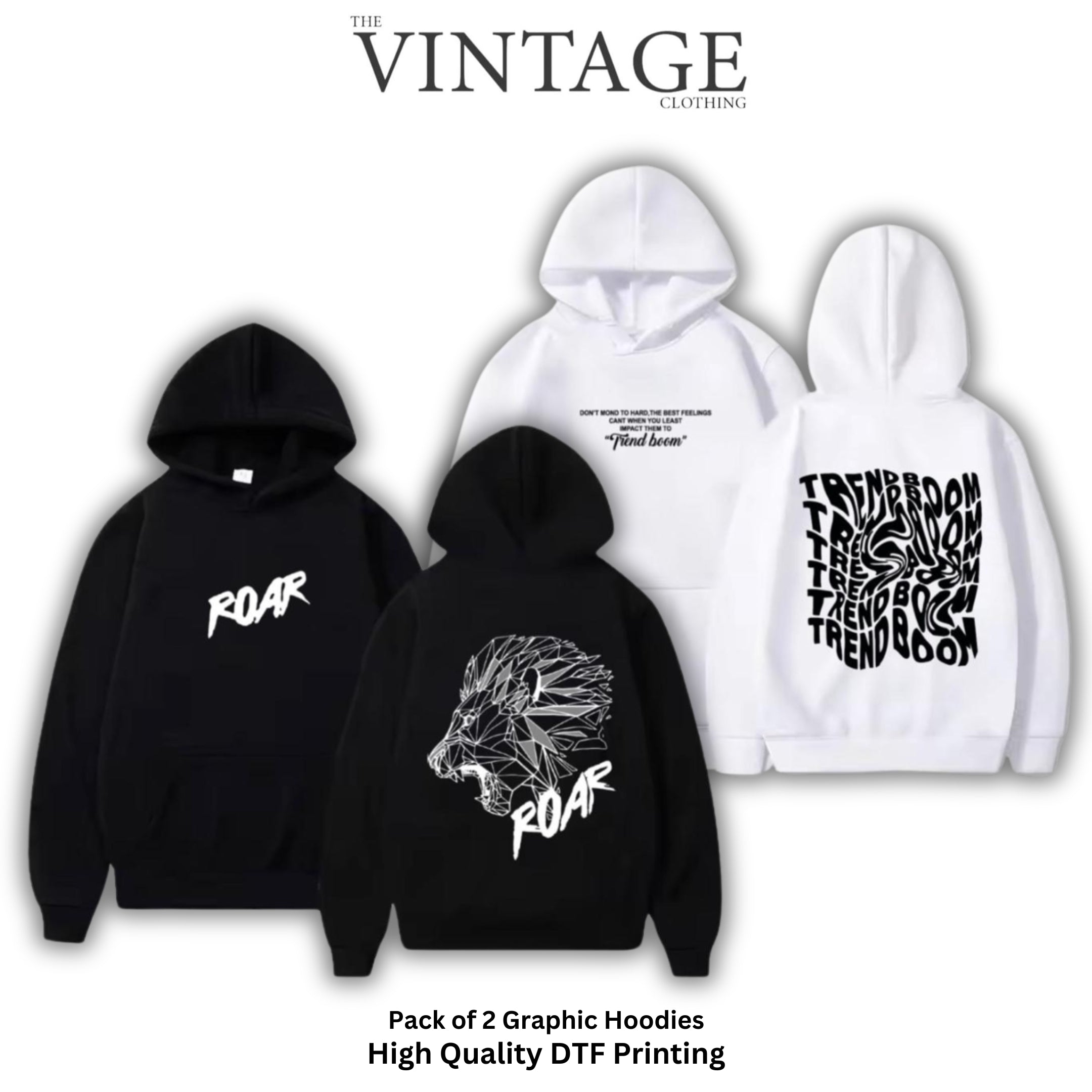 Pack of 2 Digital Printed Hoodies