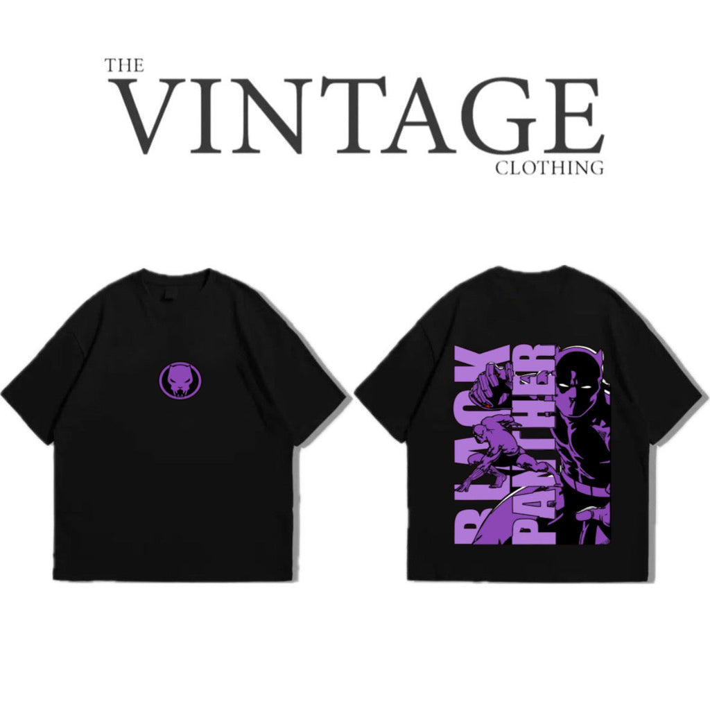 Black Panther Oversized Dropshoulder Tee - DTF Printed Tshirt For Men and Women