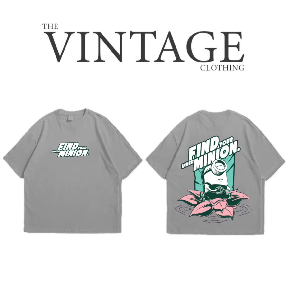 Find a Minion Oversized Dropshoulder Tee - DTF Printed Tshirt for Men and Women