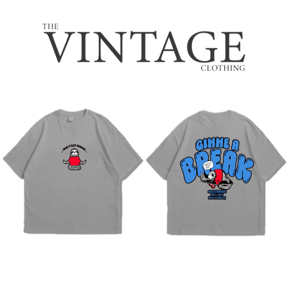 Gimme a Break Oversized Dropshoulder Tee - DTF Printed Tshirt for Men and Women