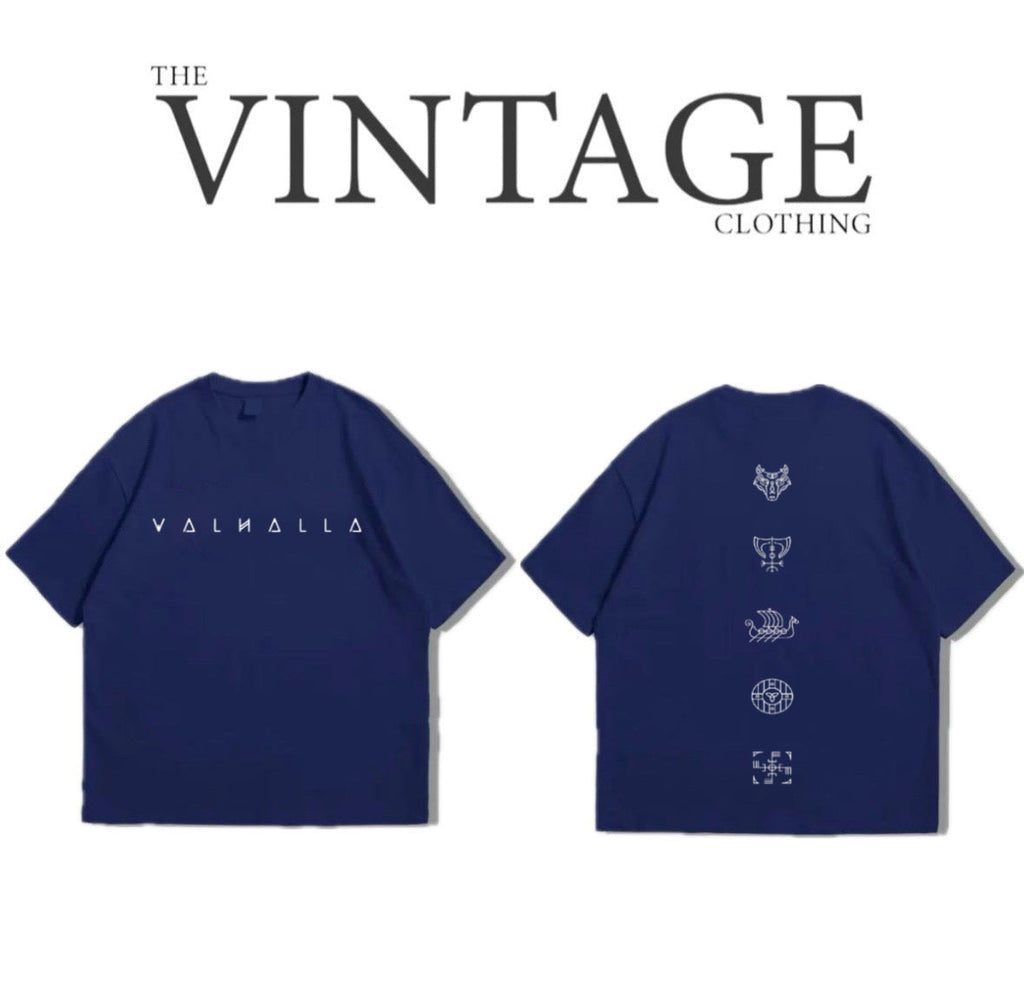 Valhalla Oversized Dropshoulder Tee - DTF Printed Tshirt for Men and Women