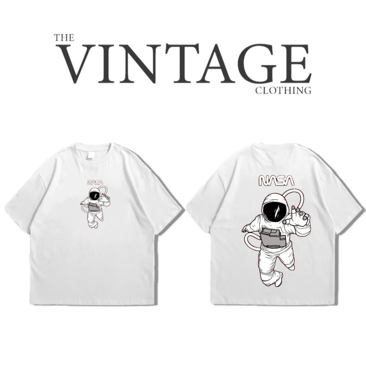 Nasa Oversized Dropshoulder Tee - DTF Printed Tshirt for Men and Women