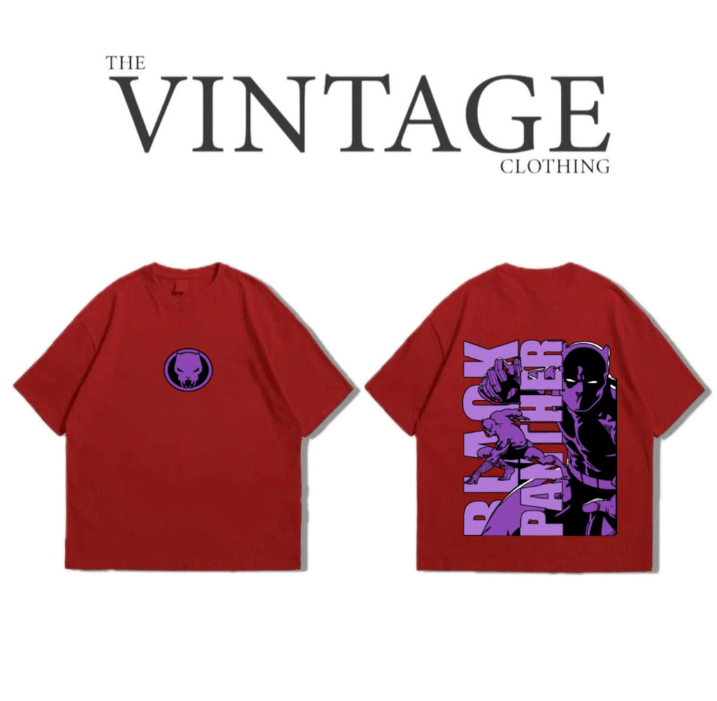 Black Panther Oversized Dropshoulder Tee - DTF Printed Tshirt For Men and Women