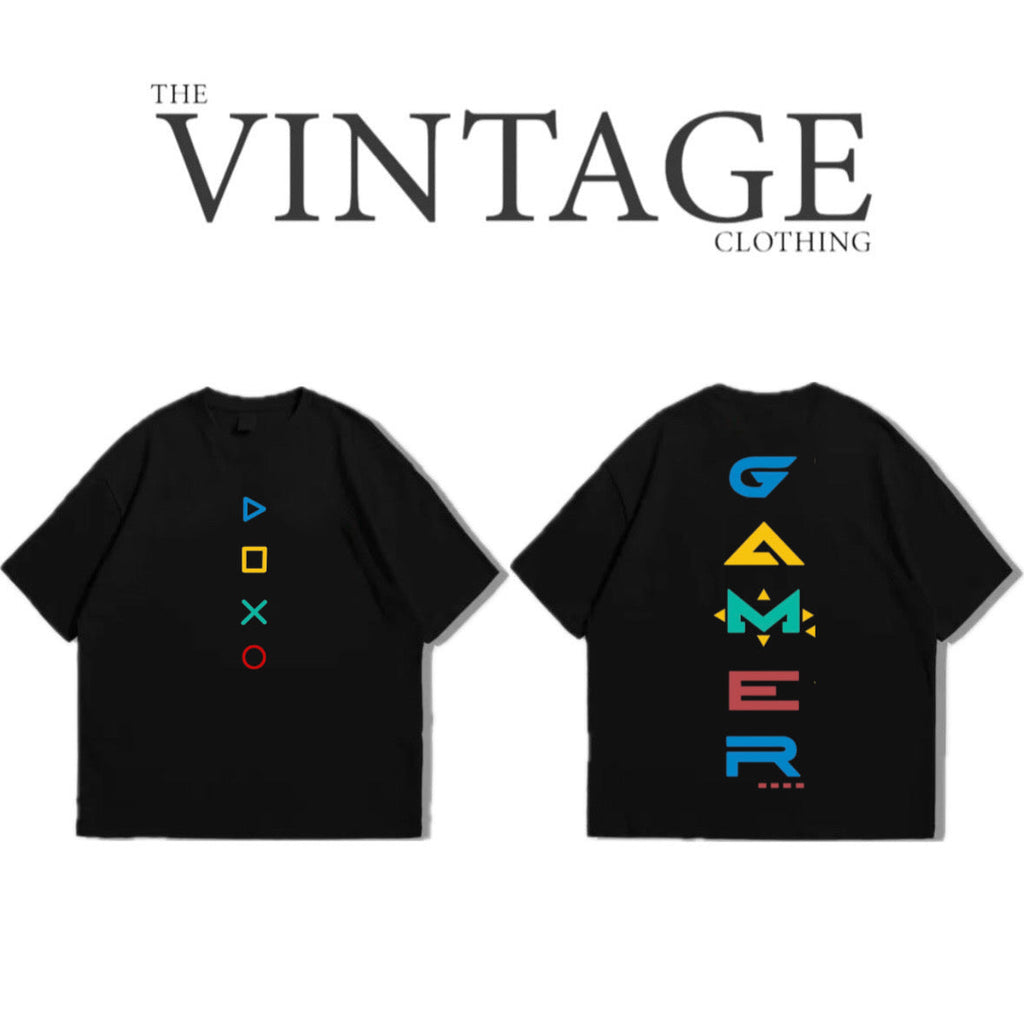 Gamer Oversized Dropshoulder Tee - DTF Printed Tshirt for Men and Women