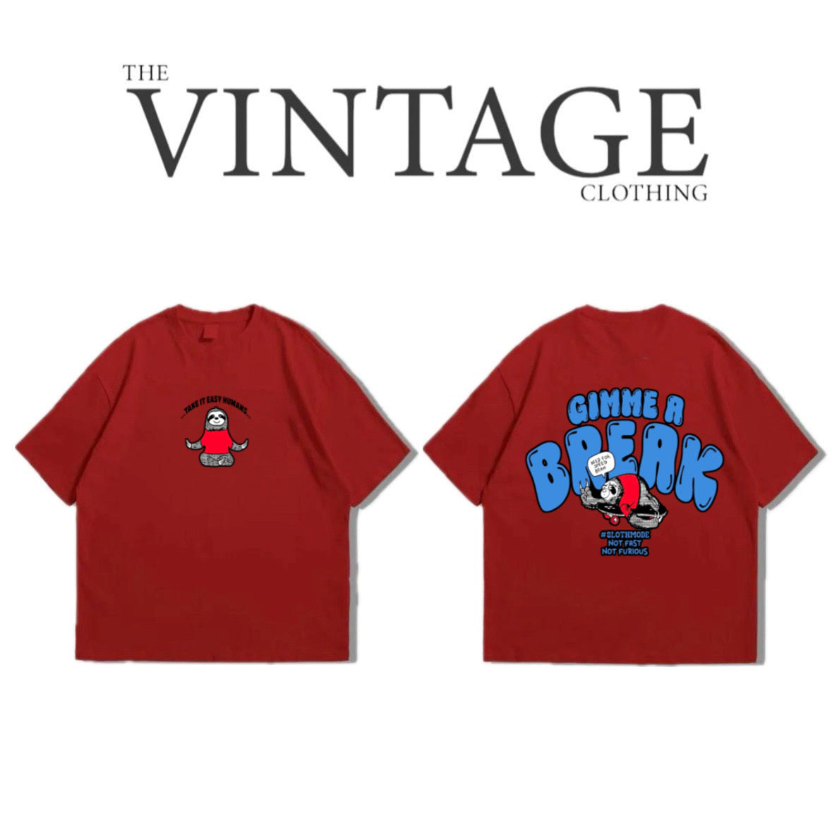 Gimme a Break Oversized Dropshoulder Tee - DTF Printed Tshirt for Men and Women