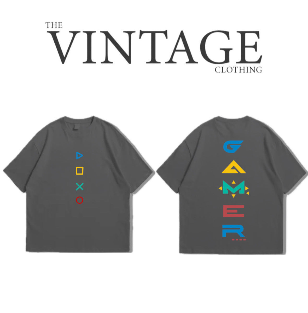 Gamer Oversized Dropshoulder Tee - DTF Printed Tshirt for Men and Women