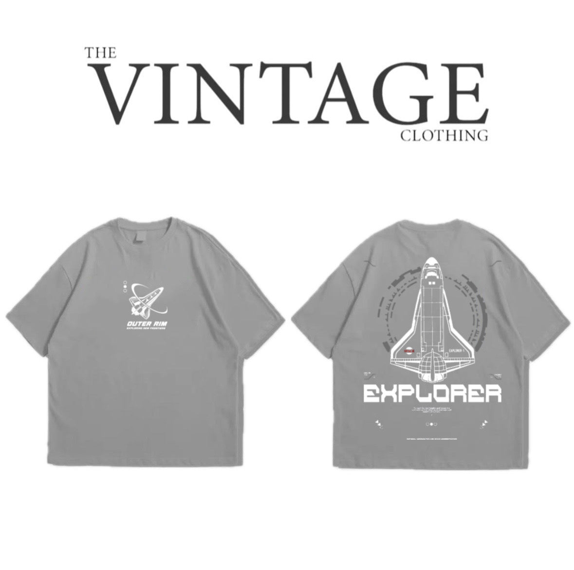 Explorer Oversized Dropshoulder Tee - DTF Printed Tshirt for Men and Women