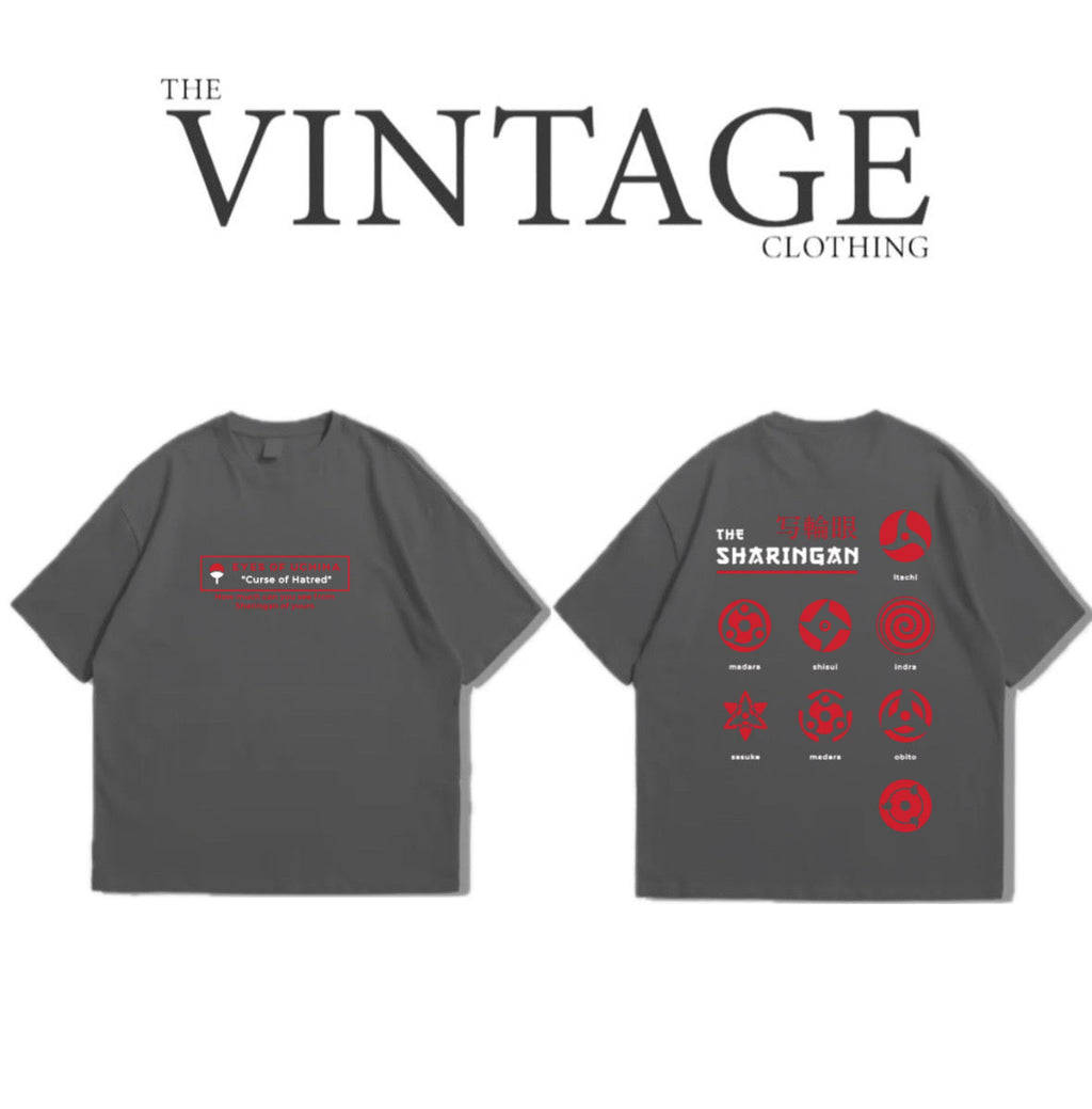 Sharingan Oversized Dropshoulder Tee - DTF Printed Tshirt for Men and Women