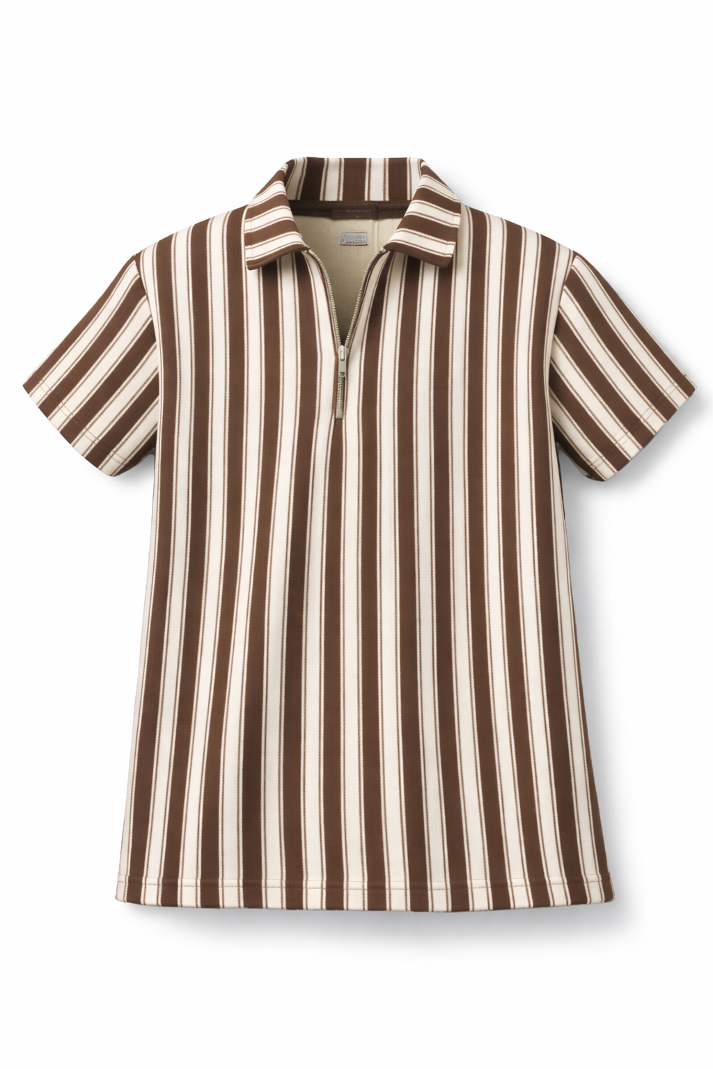 Pack of 2 - Waffle Knit Dual Stripe Zip Polo Shirt