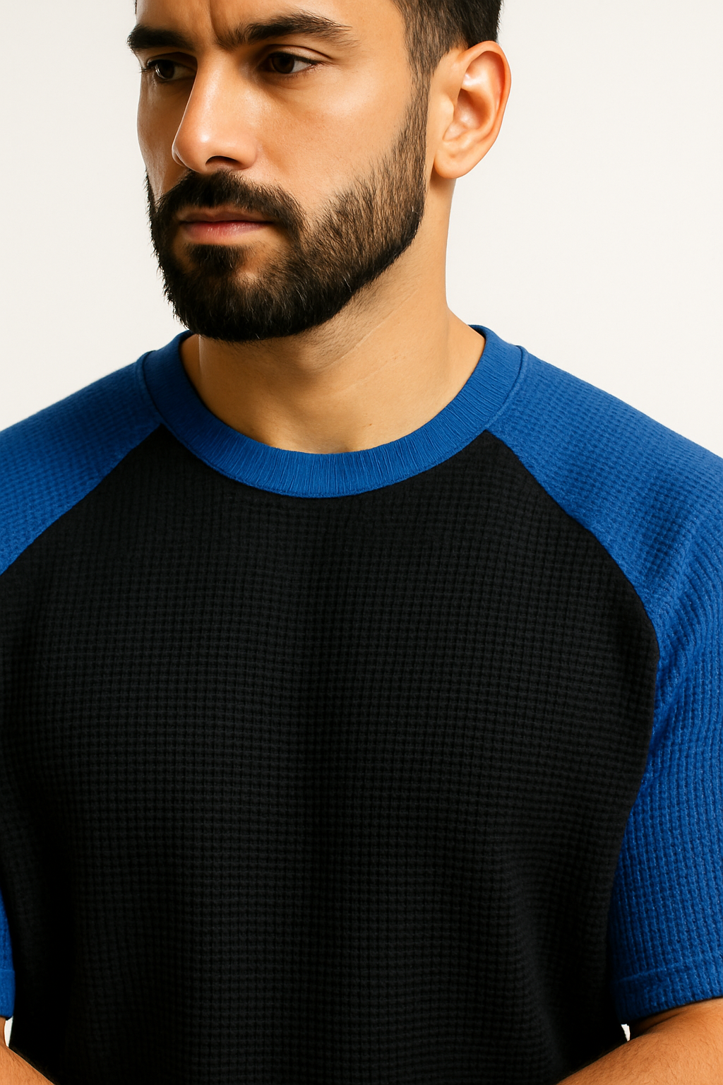 Pack of 2 - Oversized Raglan Waffle Knit T-Shirt